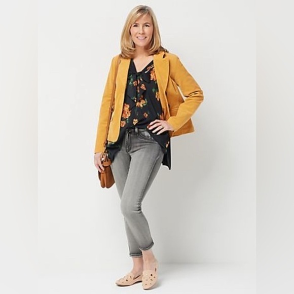 Laurie Felt Petite Silky Denim Colored Zip Fly Skinny Jeans Gray XLP - Picture 3 of 11